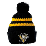 Pittsburgh Penguins - Logo Blue Bird Adult Pom Pom Knit Hat