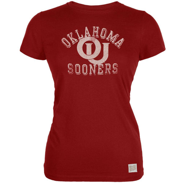 Oklahoma Sooners - Distressed Letters Vintage Juniors T-Shirt