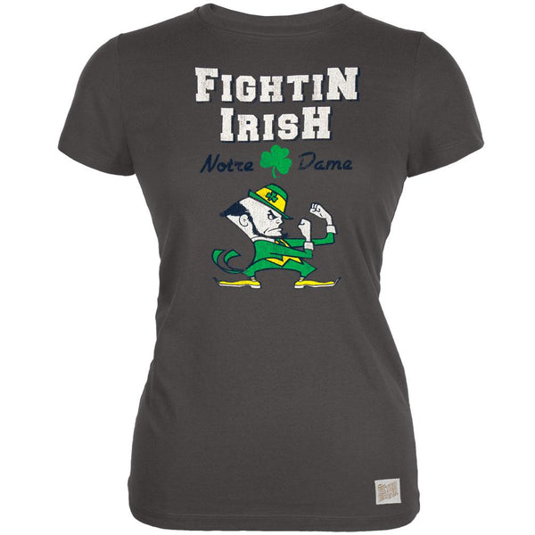 Notre Dame Fighting Irish - Shamrock Mascot Vintage Juniors T-Shirt