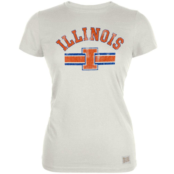 Illinois Fighting Illini - Distressed Band Logo Vintage Juniors T-Shirt