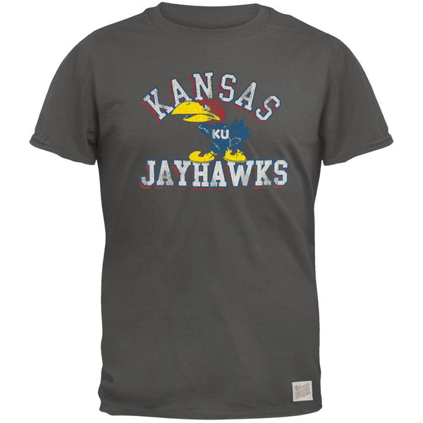 Kansas Jayhawks - Bird in Letters Vintage Adult Soft T-Shirt