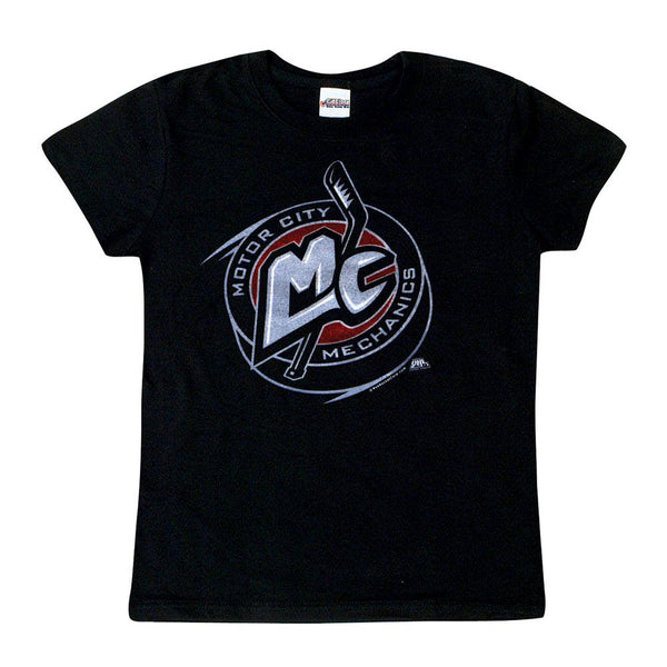 Motor City Mechanics - Logo Black Juniors Babydoll T-Shirt