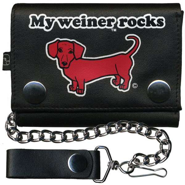 My Wiener Rocks Wallet W/ Chain