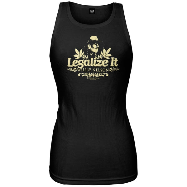 Willie Nelson - Legalize It Juniors Tank Top