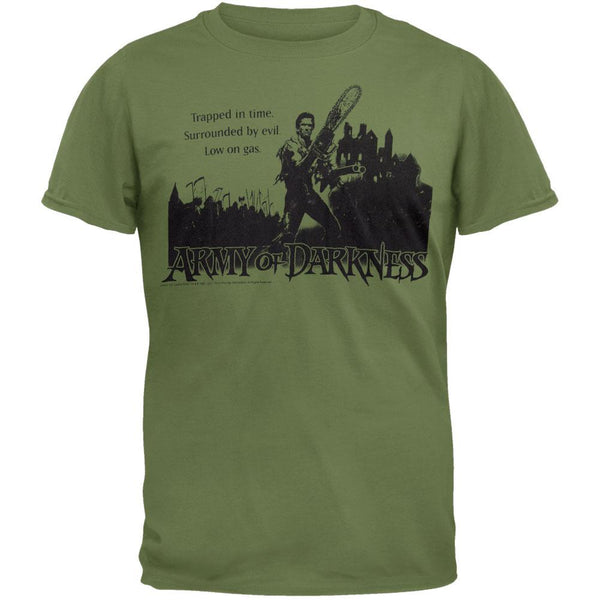 Army Of Darkness - Low On Gas Green Adult T-Shirt