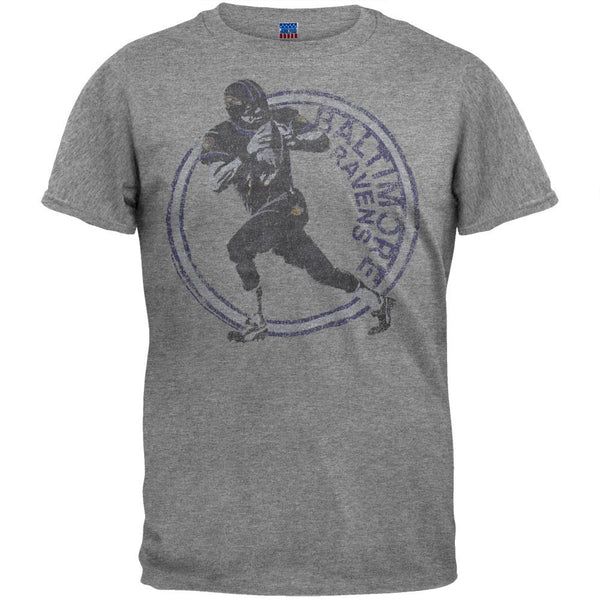Baltimore Ravens - Vintage Quarterback Soft Grey T-Shirt
