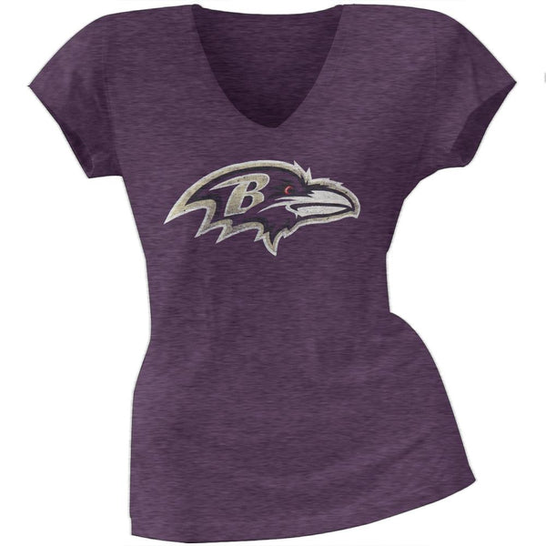 Baltimore Ravens - Scrum Logo Premium Juniors V-Neck T-Shirt