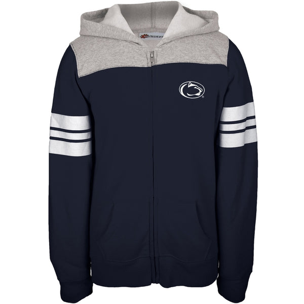 Penn State - Game Day Sports Stripes Girls Youth Zip Hoodie