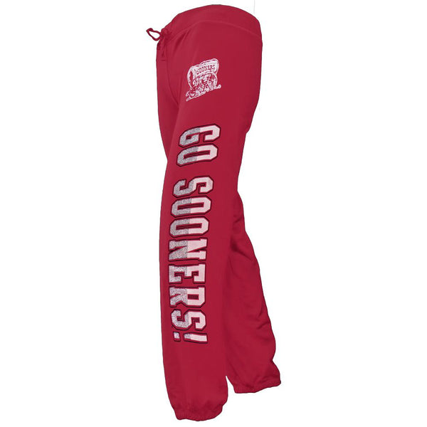 Oklahoma Sooners - Glitter Go Logo Girls Juvy Sweatpants