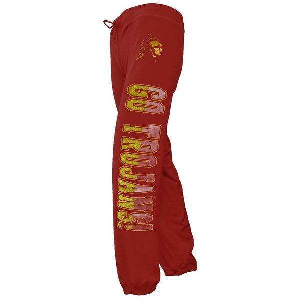 USC Trojans - Glitter Go Logo Girls Juvy Sweatpants