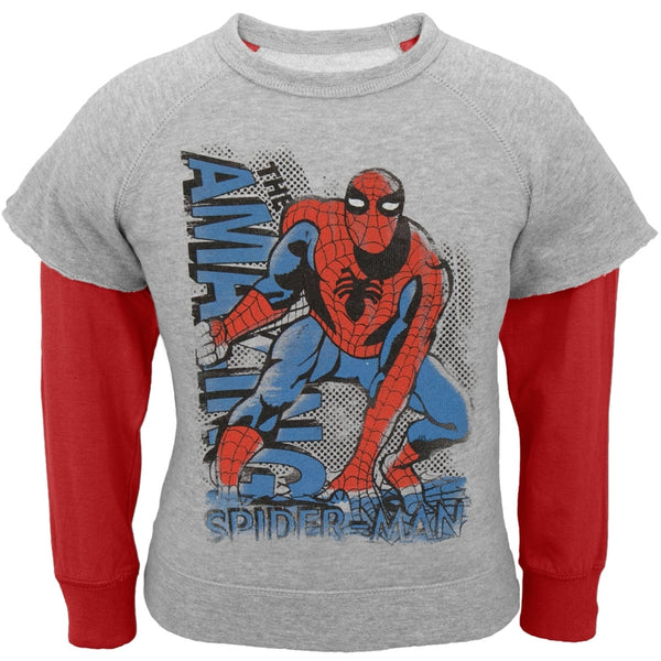 Spider-Man - Mighty Amazing Toddler Reversible Crewneck Sweatshirt