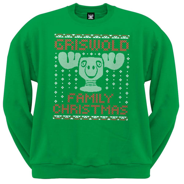Christmas Vacation - Crochet Moose Mug Crewneck Sweatshirt