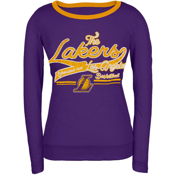 Los Angeles Lakers - Free Throw Juniors Long Sleeve T-Shirt