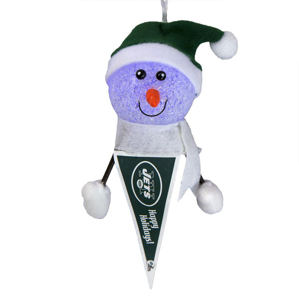 New York Jets - Light-Up Snowman Pennant Ornament