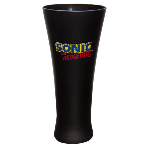 Sonic the Hedgehog - Jumping Shadow Outline Fluted Glass