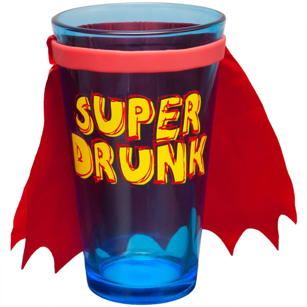 Super Drunk Caped Pint Glass