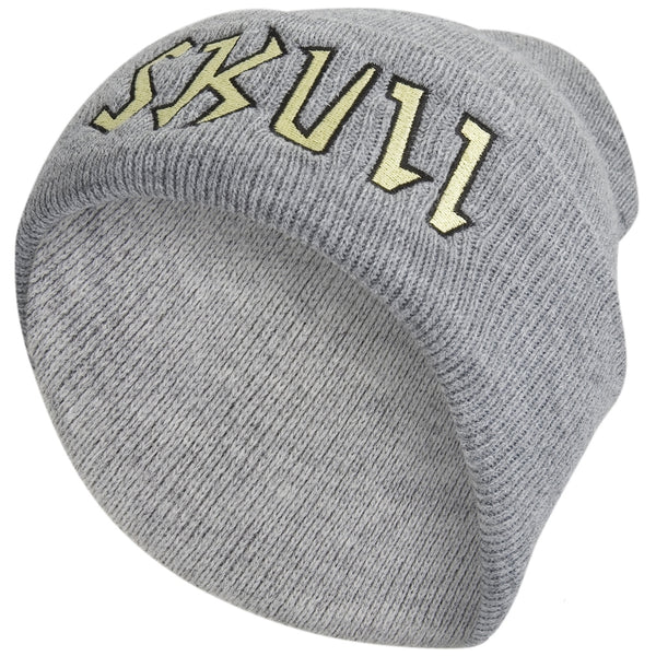 Skull - Grey Knit Hat