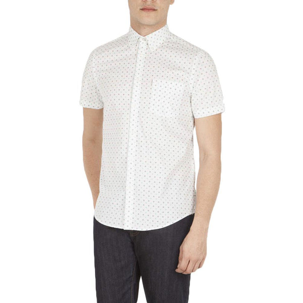 Ben Sherman - Split Target Print Mens Button-Up Short Sleeve Shirt