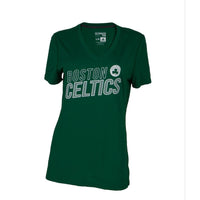 Boston Celtics - Striped Logo Adidas Womens T Shirt