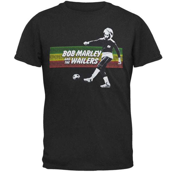 Bob Marley - Soccer Rasta Stripe Mens T Shirt