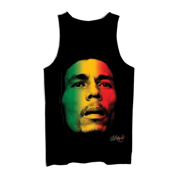 Bob Marley - Tri-Color Face Mens Tank Top