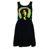 Bob Marley - Celestial Bob and Pot Leaves Juniors Tank Dress