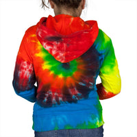 Tie Dye Womens V-Neck Hoodie