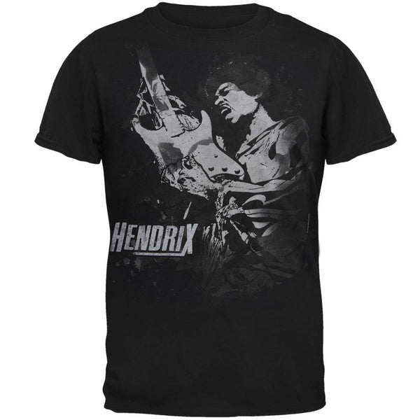 Jimi Hendrix - Guitar Jam Discharged Print Mens T Shirt