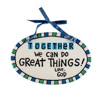 Together We Can Do Great Things Tile Plaque