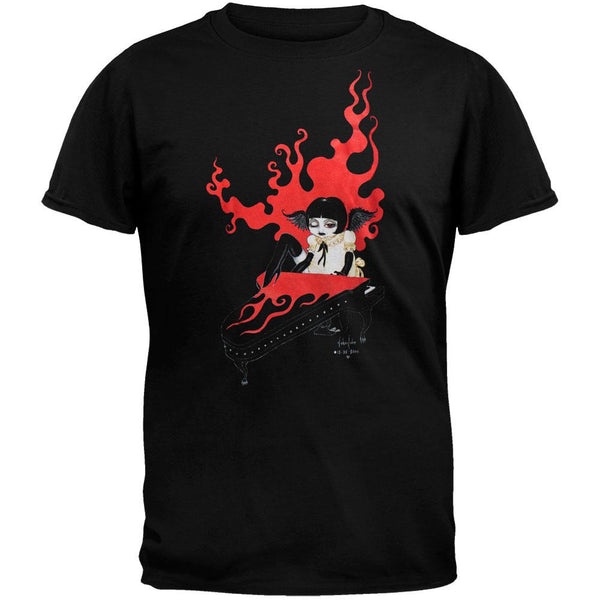 Goth Piano Girl Adult T-Shirt