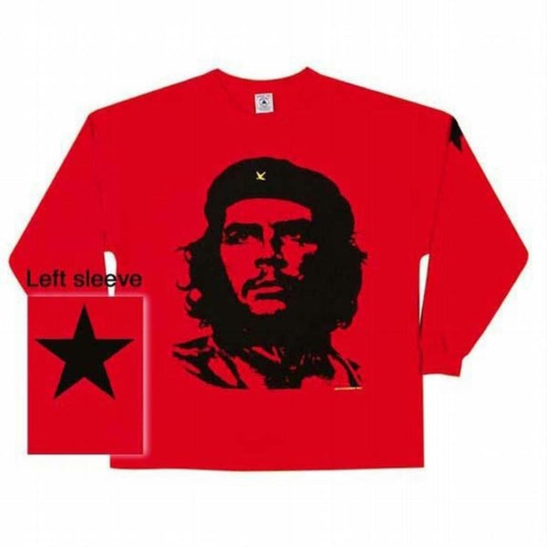 Che Guevara - Face Red Long Sleeve T-Shirt
