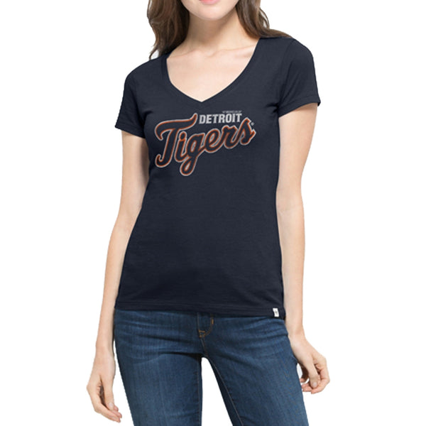 Detroit Tigers - Flanker Logo MVP Juniors V-Neck T-Shirt