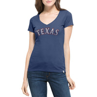 Texas Rangers - Flanker Logo MVP Juniors V-Neck T-Shirt