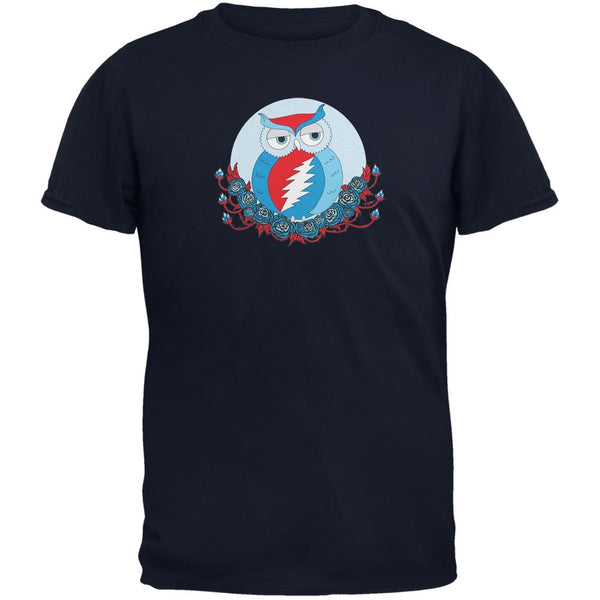 Grateful Dead - Steal Your Face Owl Navy Soft Adult T-Shirt