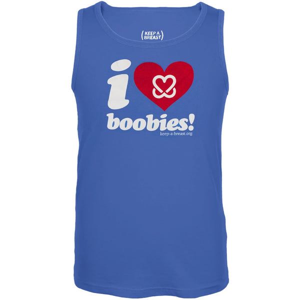 Keep A Breast - I Love Boobies Kimmy Blue Tank Top