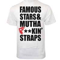 Famous Stars & Straps - F'in Straps White Adult T-Shirt