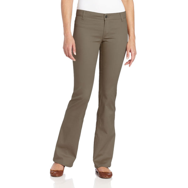 Dickies Girl - 882 The Worker Mid Rise Boot Cut Silver Pant