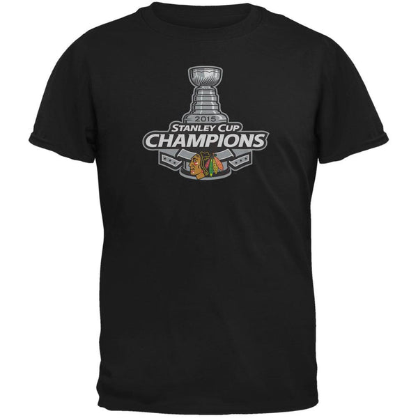 Chicago Blackhawks - 2015 Stanley Cup Champions Black Soft T-Shirt