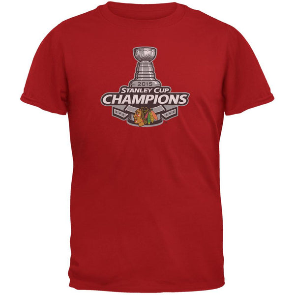 Chicago Blackhawks - 2015 Stanley Cup Champions Red Soft T-Shirt