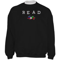 Teacher's READ Embroidery Adult 2Fer Crew Sweatshirt