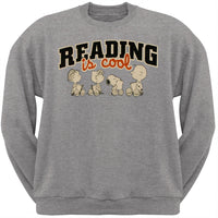 Peanuts - Reading Is Cool Adult Crew Sweatshirt