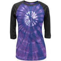 Purple Burst - Tie Dye Juniors Raglan