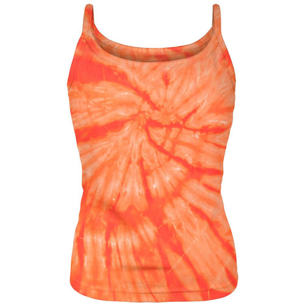 Orange Spiral Juniors Tank Top