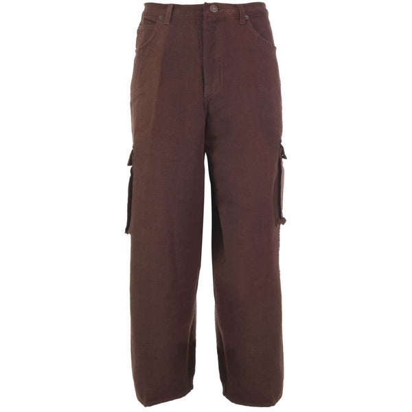 Hand Woven Men'S Cargo Pants - Brown