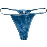 Blue Crinkle - Thong Panties