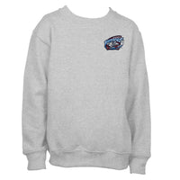 Richmond Riverdogs - Crest Logo Grey Youth Crew Sweatshirt
