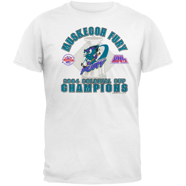 Muskegon Fury - 2004 Championship White Adult T-Shirt