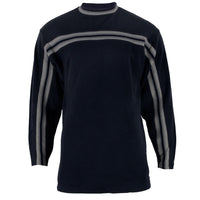 Navy Striped Adult Crew Sweatshirt