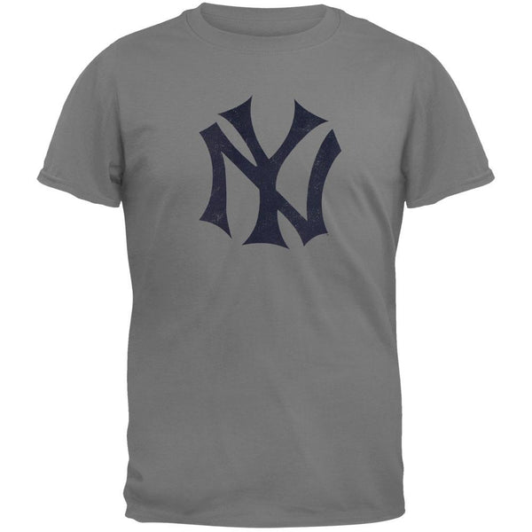 New York Yankees - NY Logo Soft Grey Adult T-Shirt