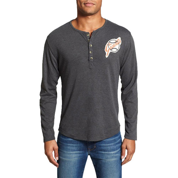San Francisco Giants - Chest Logo Primo Adult Henley Long Sleeve T-Shirt